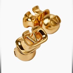 NWOT Valentino Gold VLogo Studs!!